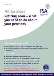 FSA Factsheet Retiring soon - nationalarchives.gov.uk