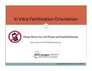 In Vitro Fertilization Orientation - NYU Langone Medical Center