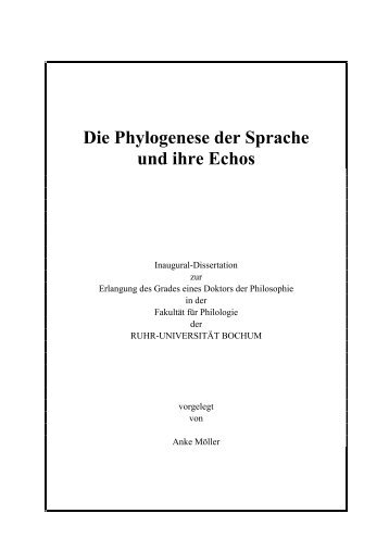 Die Phylogenese der Sprache und ihre Echos