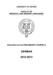 GERMAN 2012-2013 - WebLearn - University of Oxford