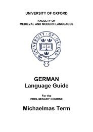 The Language Course - WebLearn - University of Oxford