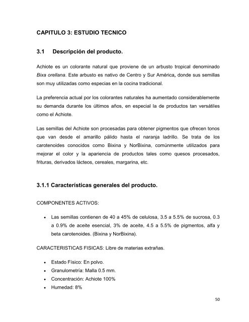 Colorante Bixina