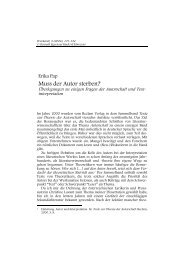 Muss der Autor sterben? - werkstatt