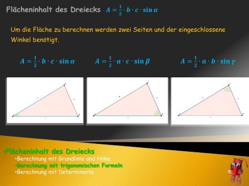 Flächeninhalt des Dreiecks