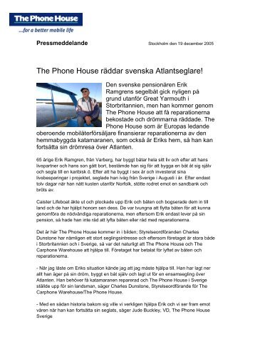 The Phone House räddar svenska Atlantseglare!