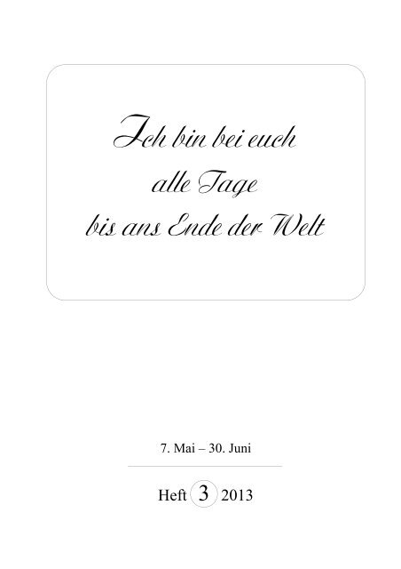 Heft 3-2013 - Herz-Verlag