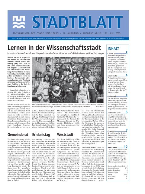 Ausgabe 30 vom 22. Juli 2009 - Heidelberg