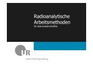 Radioanalytische Arbeitsmethoden - Universität Regensburg