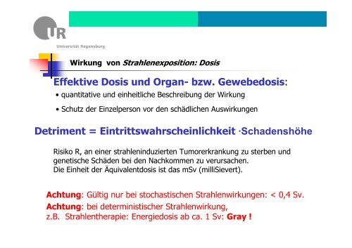 Radioanalytische Arbeitsmethoden - Universität Regensburg