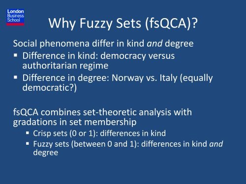 Donal Crilly (LBS) -- An Introduction to Fuzzy Set QCA - Usc