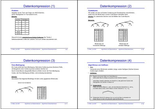 Teil 4: Algorithmen-Entwurfstechniken Idee der Greedy-Algorithmen ...