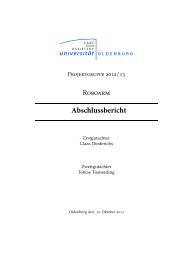 Abschlussbericht - Universität Oldenburg