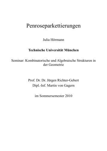 Penroseparkettierungen - M10 - Technische Universität München