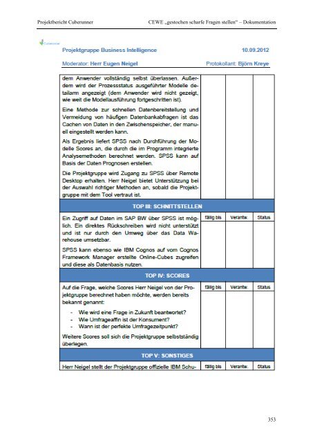 Projektgruppe Business Intelligence Applications and Evaluation ...