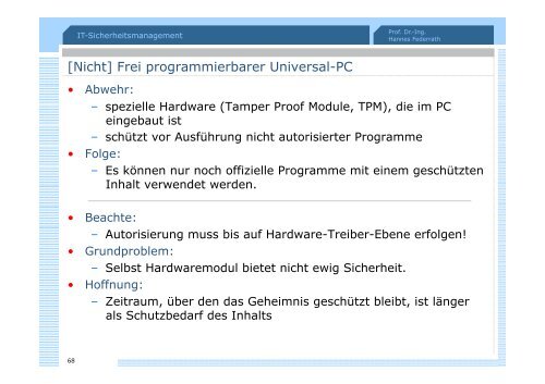 DRM - Management der Informationssicherheit - Universität ...