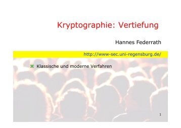 Kryptographie: Vertiefung