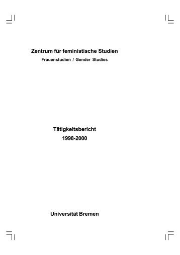 Zentrum für feministische Studien Tätigkeitsbericht 1998-2000 ...