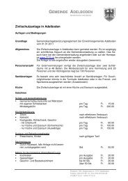 Merkblatt Zivilschutzanlage - Adelboden
