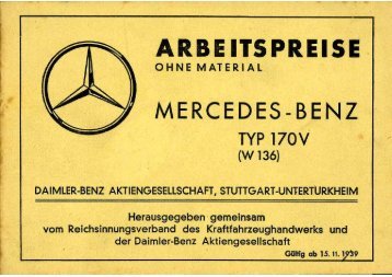 ArbeitsPreise MB 170V 1939 - 170v.de - alles über Oldtimer der ...