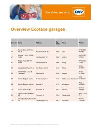 Overzicht van garages - DKV Euro Service GmbH + Co. KG