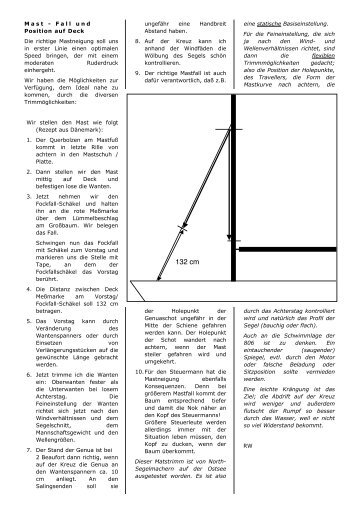 Regattatraining mit Peter Schwer und andere Geschichten