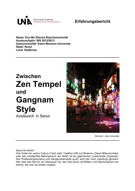 Zen Tempel Gangnam Style - Universität Augsburg