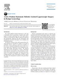 AAGL Position Statement: Robotic-Assisted Laparoscopic Surgery in ...