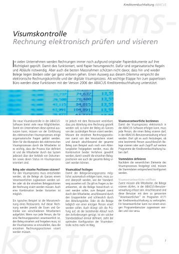 Visumskontrolle Rechnung elektronisch prüfen und visieren