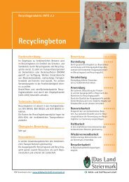 Recyclingbeton - Land Steiermark