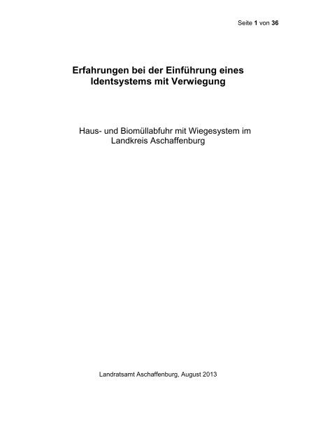 muellverwiegung landkreis aschaffenburg 2013.pdf - Abfallberatung ...
