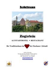 Bankettmappe Altstadthotel Zieglerbräu 2 0 1 2 - Telegate