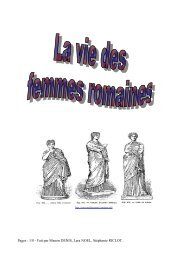 La vie des femmes romaines - Académie de Nancy-Metz