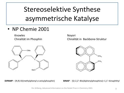 Nobelpreis Chemie 2001
