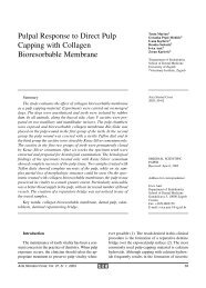 Pulpal Response to Direct Pulp Capping with Collagen ...