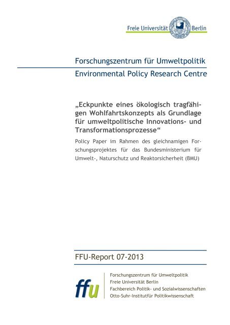 FFU-Report 07-2013 - Dokumentenserver der Freien Universität Berlin