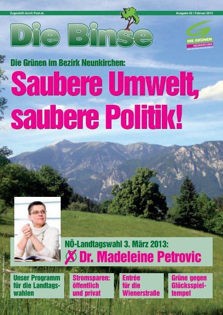 Dr. Madeleine Petrovic - Die Grünen