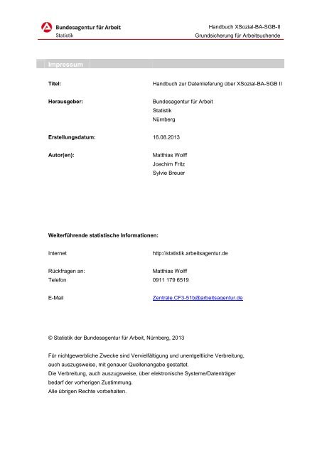 Handbuch - Grundsicherung für Arbeitsuchende - Statistik der ...