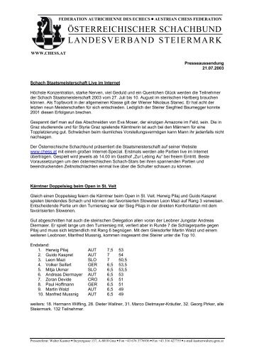 Presseaussendung - Landesverband Steiermark - Österreichischer ...