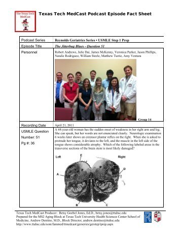 Fact Sheet - Texas Tech University Health Sciences Center