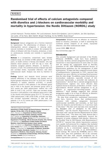 Randomised trial of effects of calcium antagonists compared with ...