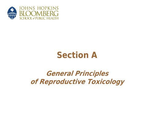 Lecture 7: Reproductive and Developmental Toxicology (Yager)