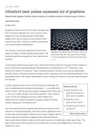 Ultrashort laser pulses squeezed out of graphene - G.eng.cam.ac.uk