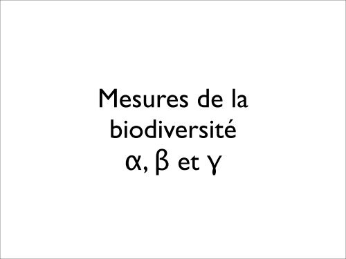 Biodiversité: tendances et processus