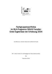 Ergebnisbericht Portfolio 2004 - SINUS transfer - Universität Bayreuth