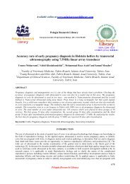 Accuracy rate of early pregnancy diagnosis in Holstein heifers by ...