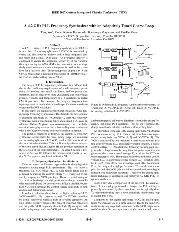 A 4.2 GHz PLL Frequency Synthesizer with an Adaptively Tuned ...