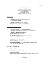 Curriculum Vitae (PDF) - Duke University School of Law