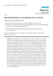 Host-Seeking Behavior in the Bed Bug, Cimex lectularius - MDPI.com