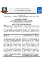 Respiratory Physiology of Fish Exposed To ... - URP Journals