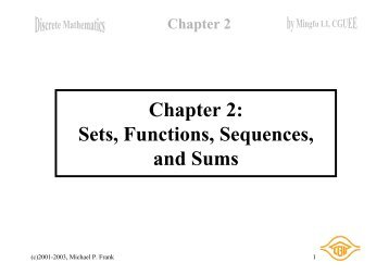 Chapter 2: Sets, Functions, Sequences, and Sums